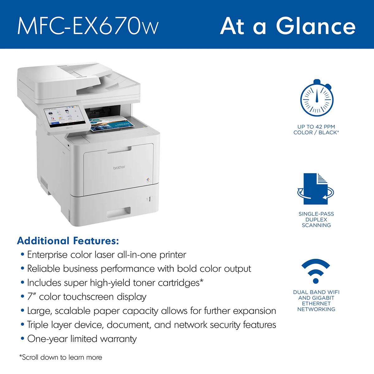 Brother MFC-EX670W enterprise color all-in-one alternate view